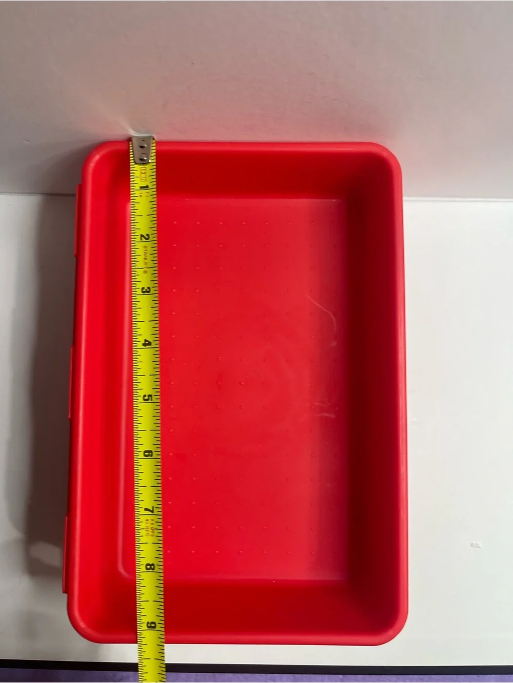 Source Unknown Red Stackable Plastic Organizers - Set of Nesting Bins